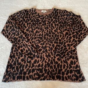 Style & Co. Cheetah print light sweater